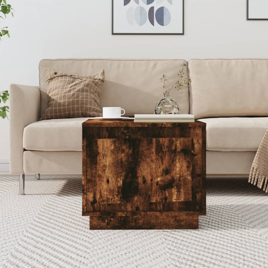 Salontafel 5X50X44 Cm Bewerkt Hout Kleurig Gerookt eiken