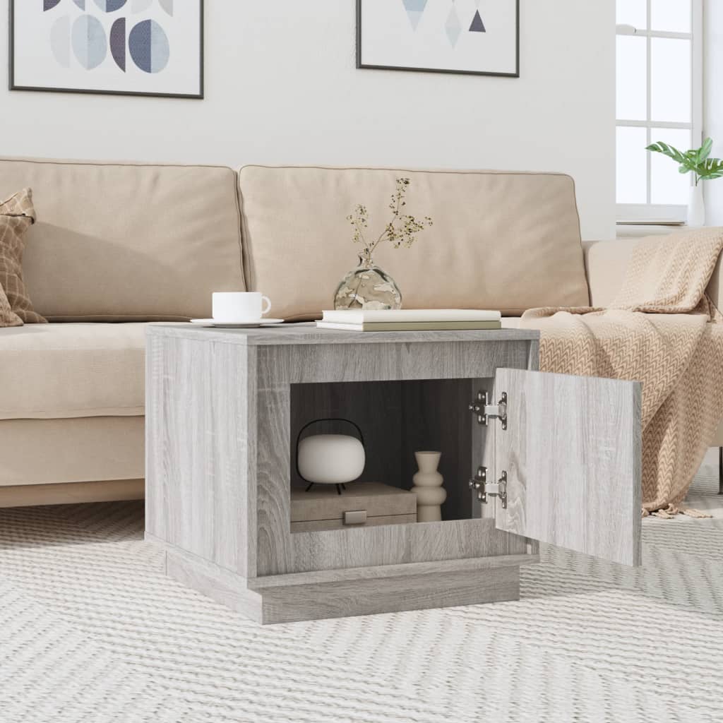 Salontafel 5X50X44 Cm Bewerkt Hout Eikenkleurig Grijs sonoma