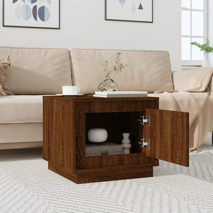 Salontafel 51X50X44 Cm Bewerkt Hout Bruin Eikenkleur