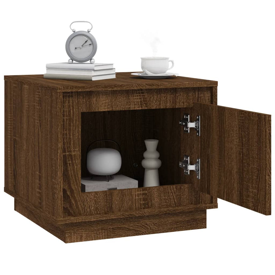 Salontafel 51X50X44 Cm Bewerkt Hout Bruin Eikenkleur