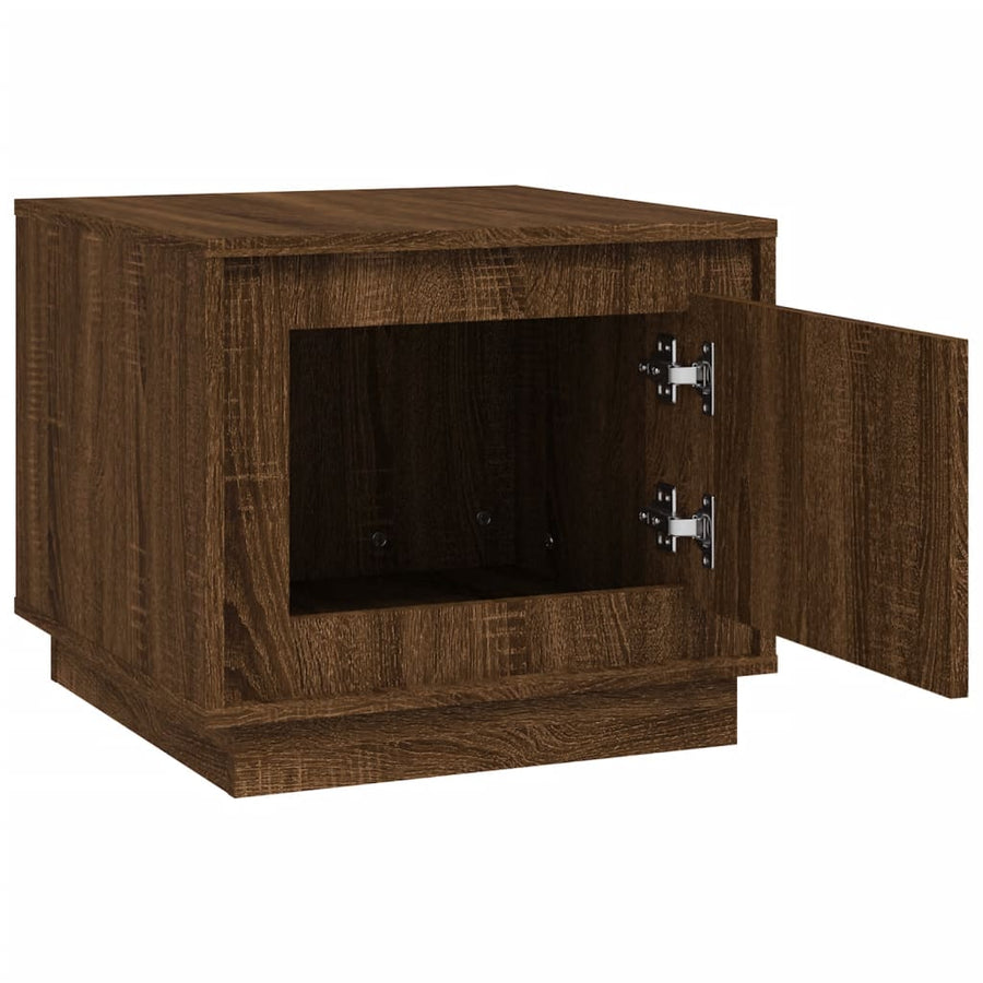 Salontafel 51X50X44 Cm Bewerkt Hout Bruin Eikenkleur