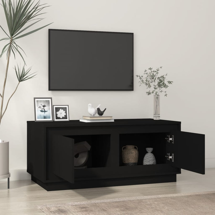 Salontafel 102X50X44 Cm Bewerkt Hout Zwart