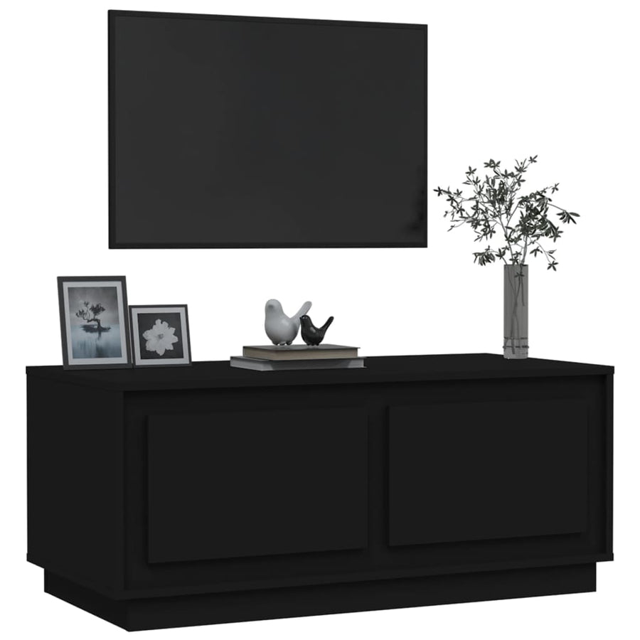Salontafel 102X50X44 Cm Bewerkt Hout Zwart