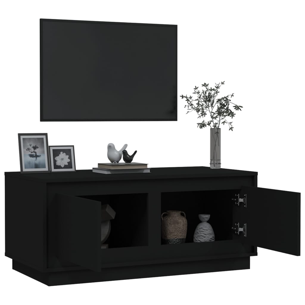 Salontafel 102X50X44 Cm Bewerkt Hout Zwart