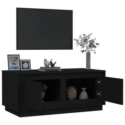 Salontafel 102X50X44 Cm Bewerkt Hout Zwart