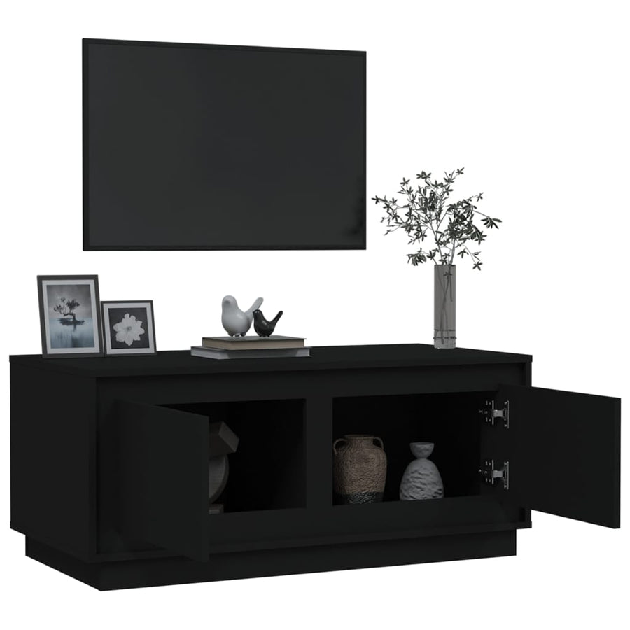 Salontafel 102X50X44 Cm Bewerkt Hout Zwart