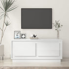 Coffee table 102x50x44 cm processed wood high gloss white