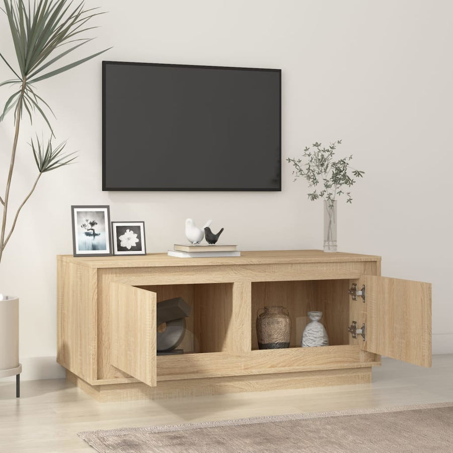 Salontafel 02X50X44 Cm Bewerkt Hout Kleurig Sonoma eiken