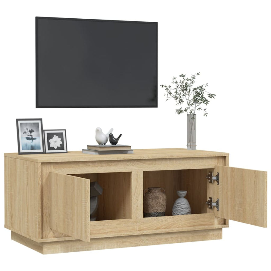 Salontafel 02X50X44 Cm Bewerkt Hout Kleurig Sonoma eiken