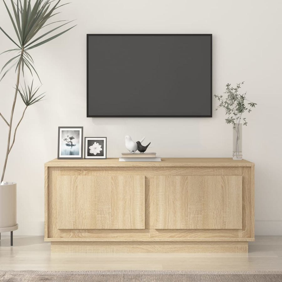 Salontafel 02X50X44 Cm Bewerkt Hout Kleurig Sonoma eiken