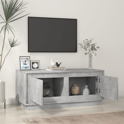 Salontafel 102X50X44 Cm Bewerkt Hout Betongrijs