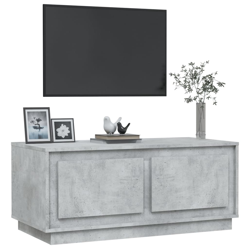 Salontafel 102X50X44 Cm Bewerkt Hout Betongrijs