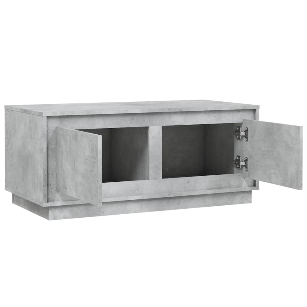 Salontafel 102X50X44 Cm Bewerkt Hout Betongrijs
