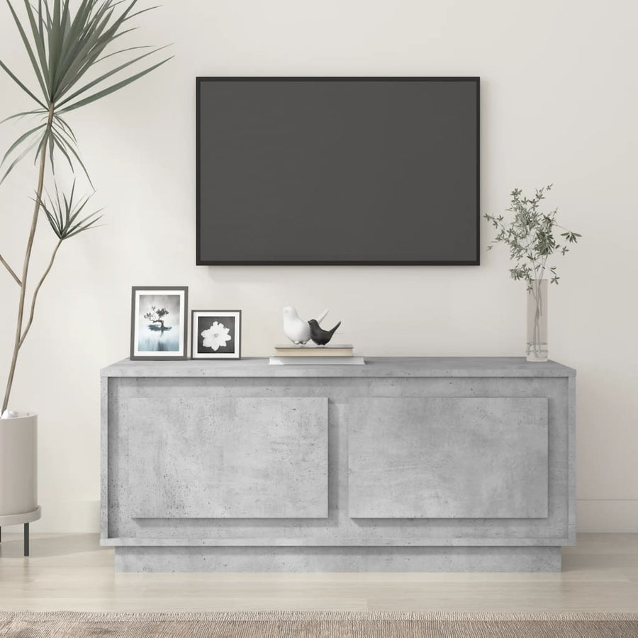 Salontafel 102X50X44 Cm Bewerkt Hout Betongrijs