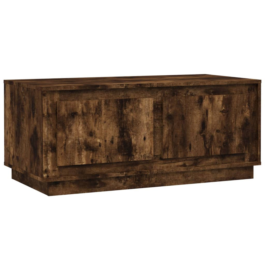 Salontafel 02X50X44 Cm Bewerkt Hout Kleurig Gerookt eiken