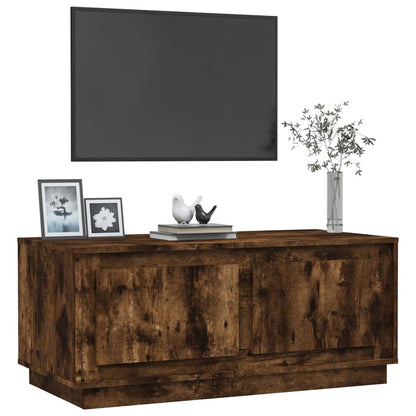 Salontafel 02X50X44 Cm Bewerkt Hout Kleurig Gerookt eiken