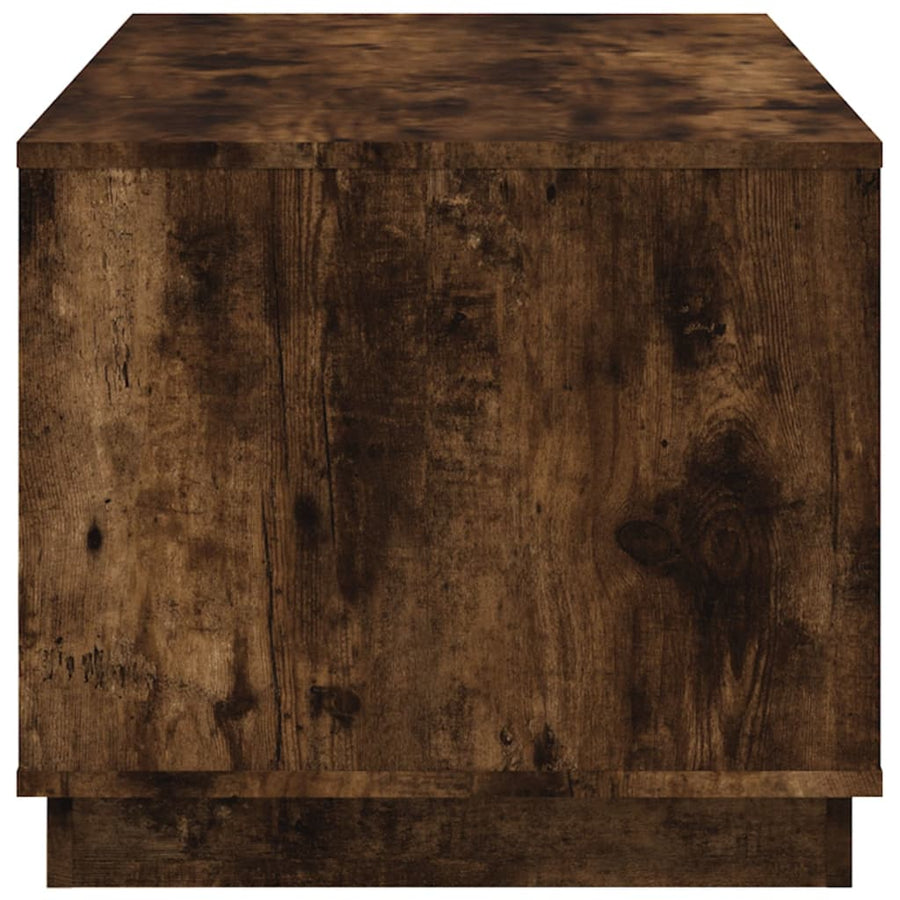 Salontafel 02X50X44 Cm Bewerkt Hout Kleurig Gerookt eiken