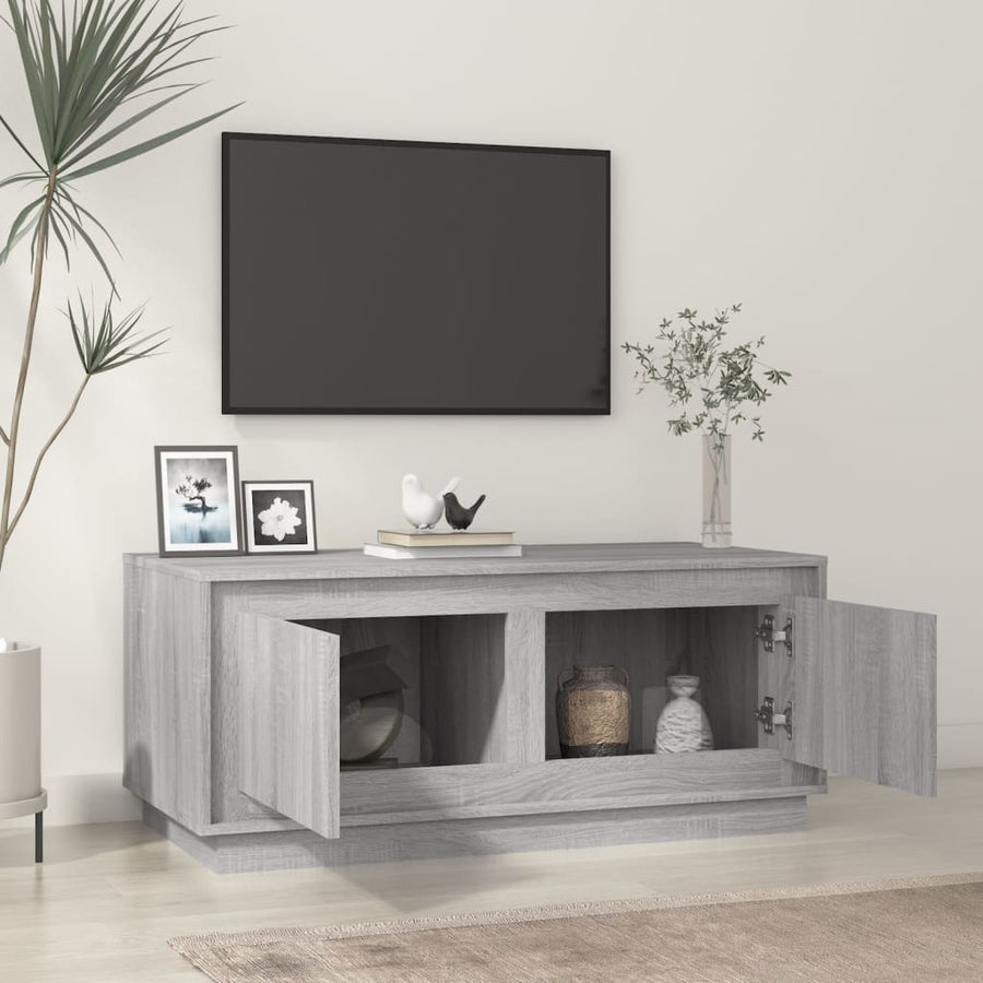 Salontafel 102X50X44 Cm Bewerkt Hout Grijs Sonoma Eikenkleurig