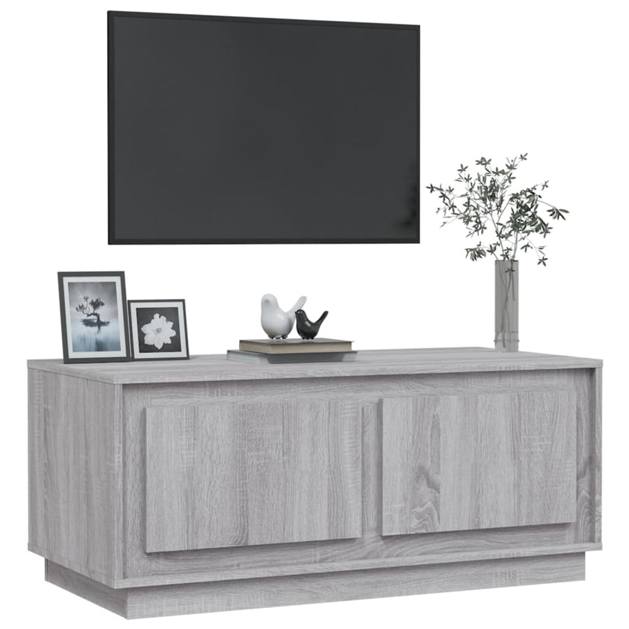 Salontafel 102X50X44 Cm Bewerkt Hout Grijs Sonoma Eikenkleurig