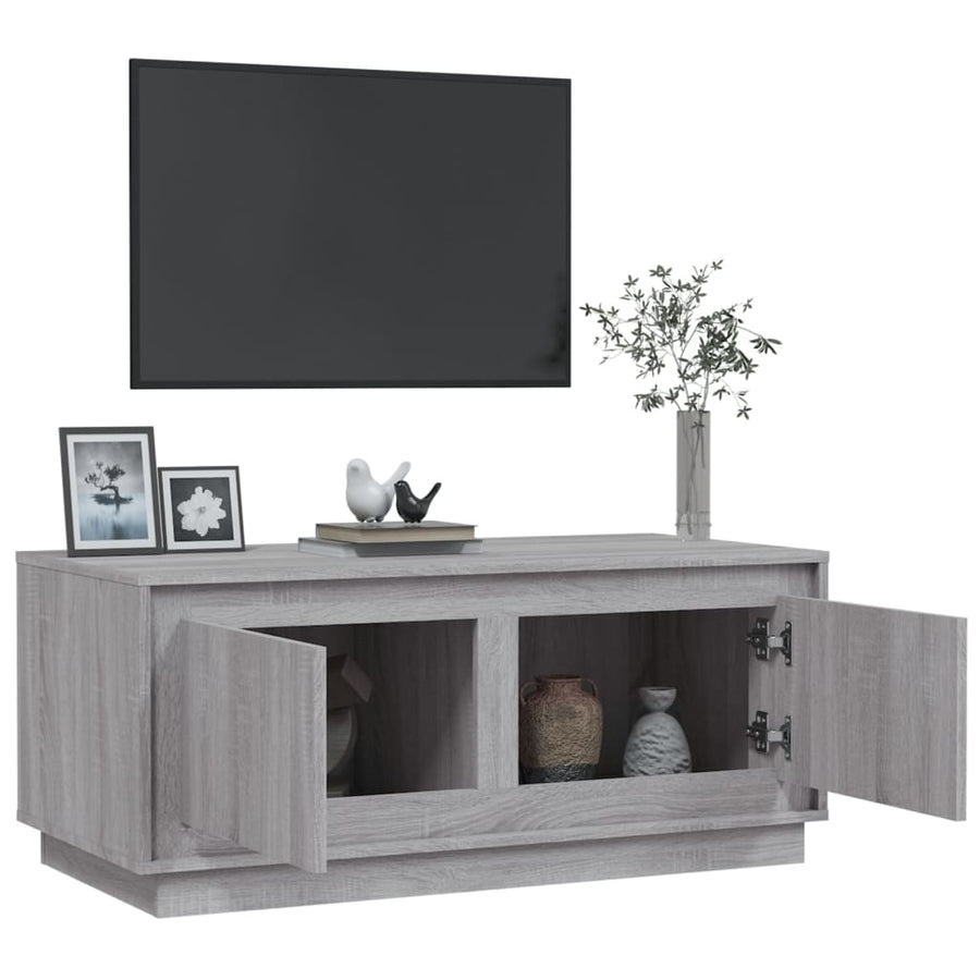 Salontafel 102X50X44 Cm Bewerkt Hout Grijs Sonoma Eikenkleurig