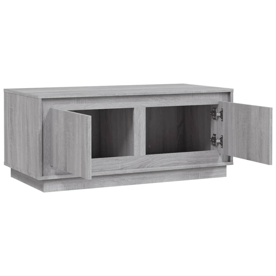 Salontafel 102X50X44 Cm Bewerkt Hout Grijs Sonoma Eikenkleurig