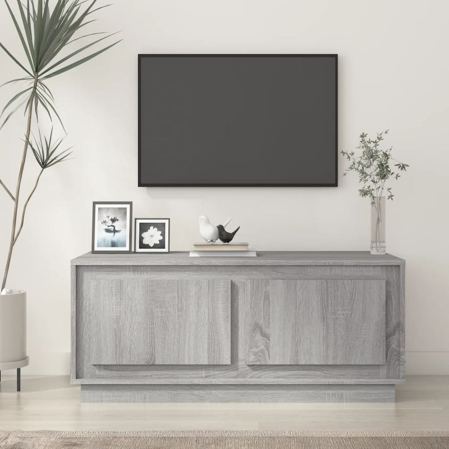Salontafel 102X50X44 Cm Bewerkt Hout Grijs Sonoma Eikenkleurig