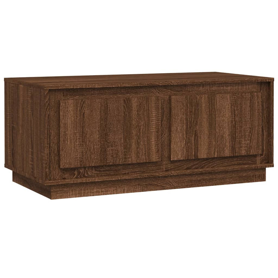 Salontafel 02X50X44 Cm Bewerkt Hout bruin eikenkleur