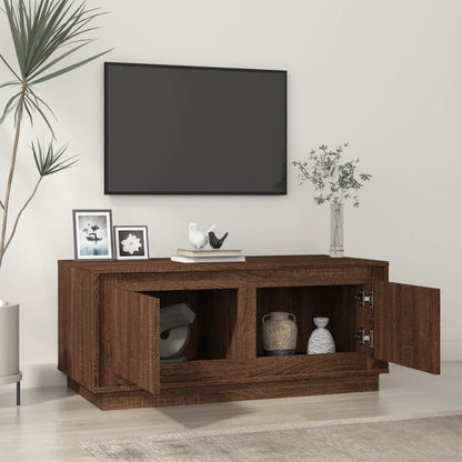 Salontafel 02X50X44 Cm Bewerkt Hout bruin eikenkleur