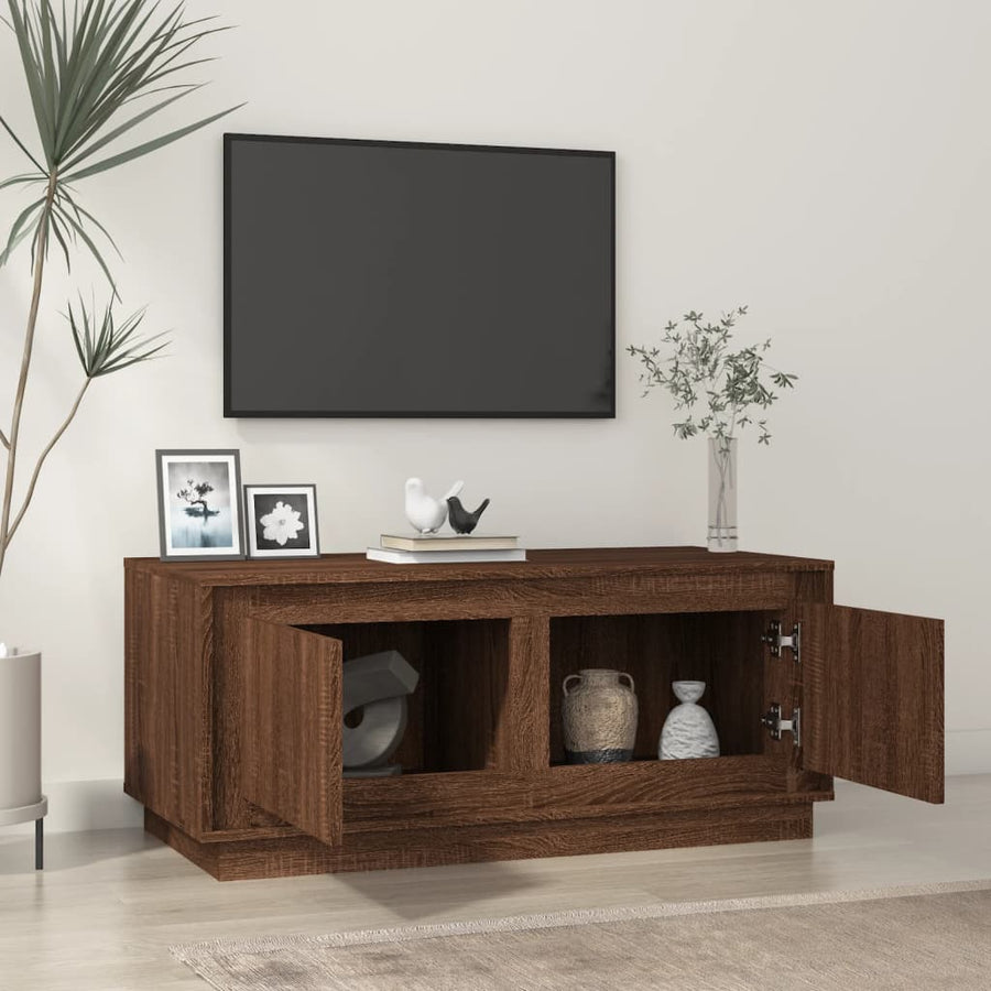 Salontafel 02X50X44 Cm Bewerkt Hout bruin eikenkleur