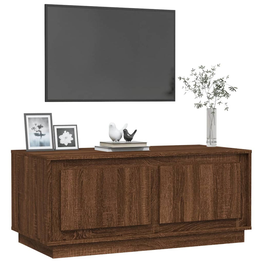 Salontafel 02X50X44 Cm Bewerkt Hout bruin eikenkleur