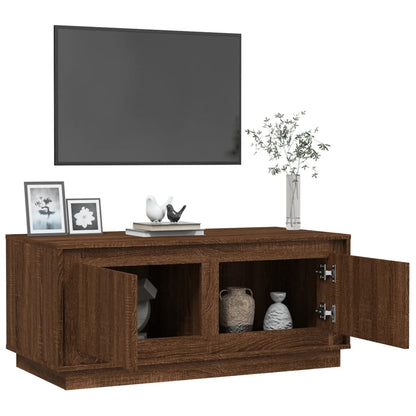 Salontafel 02X50X44 Cm Bewerkt Hout bruin eikenkleur