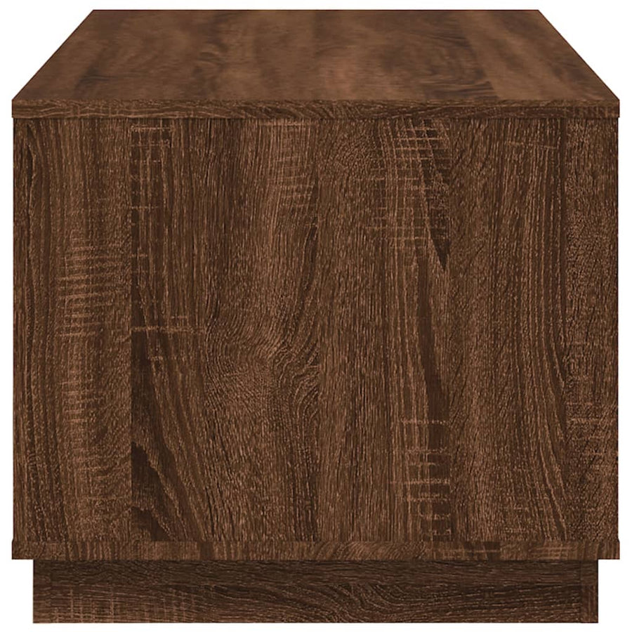 Salontafel 02X50X44 Cm Bewerkt Hout bruin eikenkleur