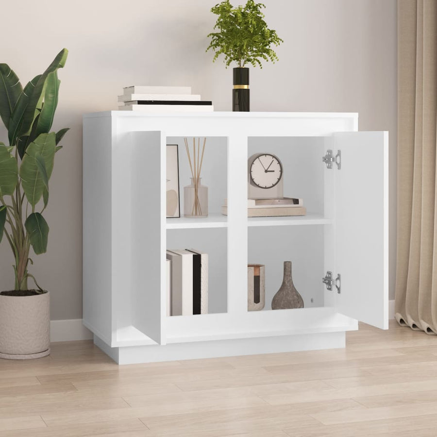 Dressoir 80X34X75 Cm Bewerkt Hout Wit