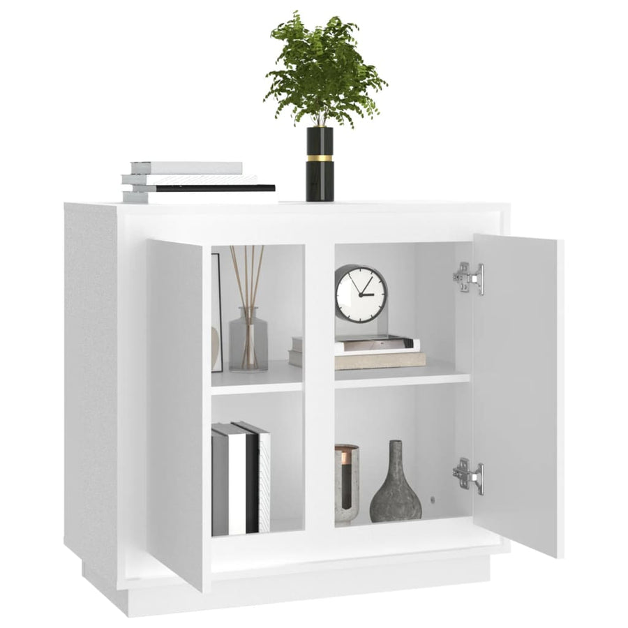 Dressoir 80X34X75 Cm Bewerkt Hout Wit
