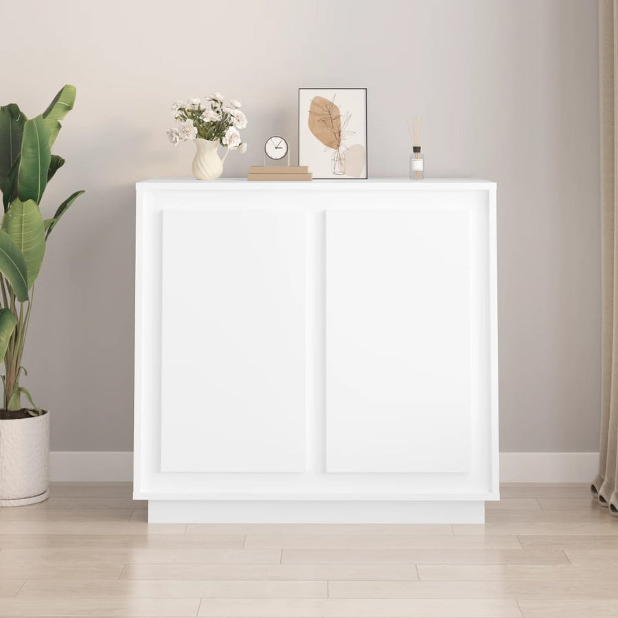 Dressoir 80X34X75 Cm Bewerkt Hout Wit