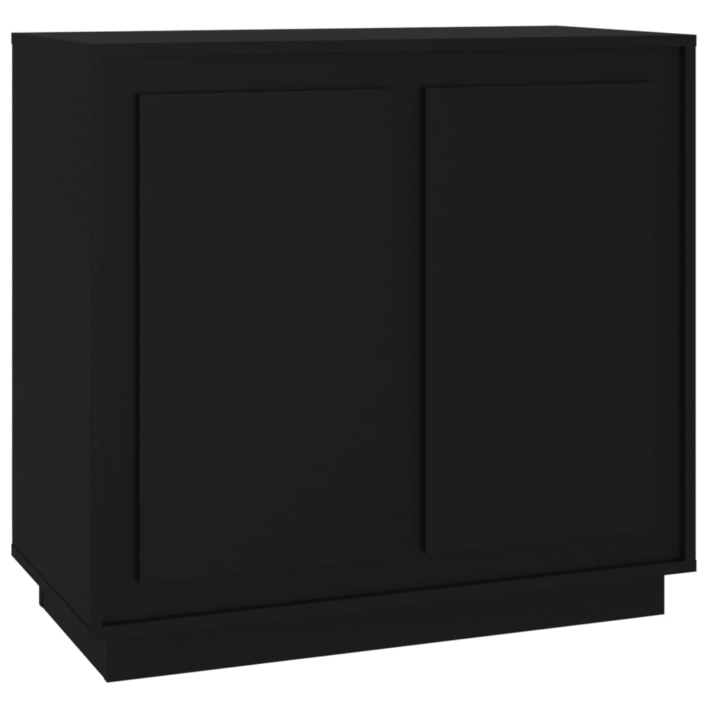 Dressoir 80x34x75 cm bewerkt hout zwart