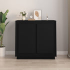 Dressoir 80x34x75 cm zwart bewerkt hout wandmontage