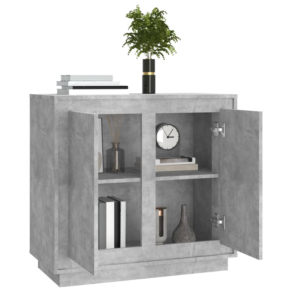 Dressoir 80X34X75 Cm Bewerkt Hout Betongrijs