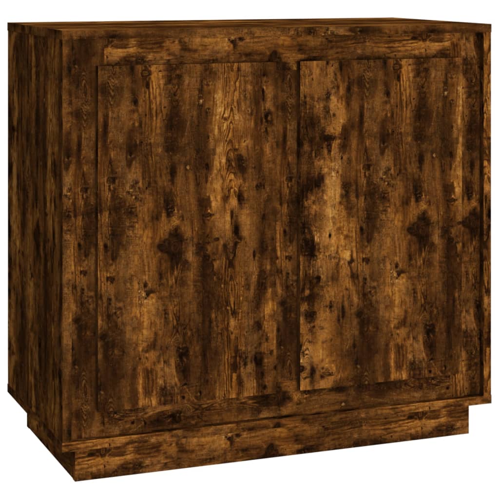Dressoir 80X34X75 Cm Bewerkt Hout Gerookt Eikenkleurig