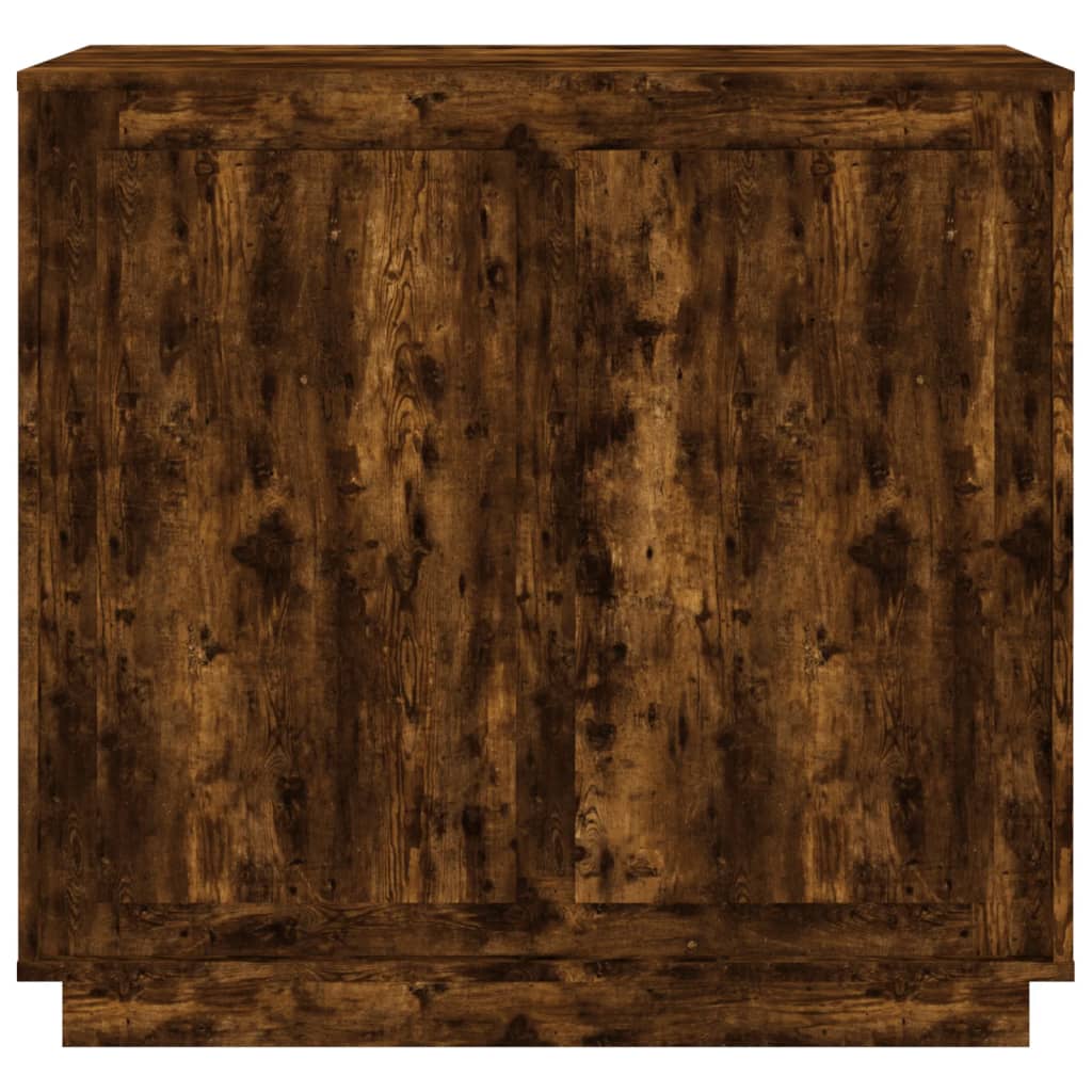 Dressoir 80X34X75 Cm Bewerkt Hout Gerookt Eikenkleurig