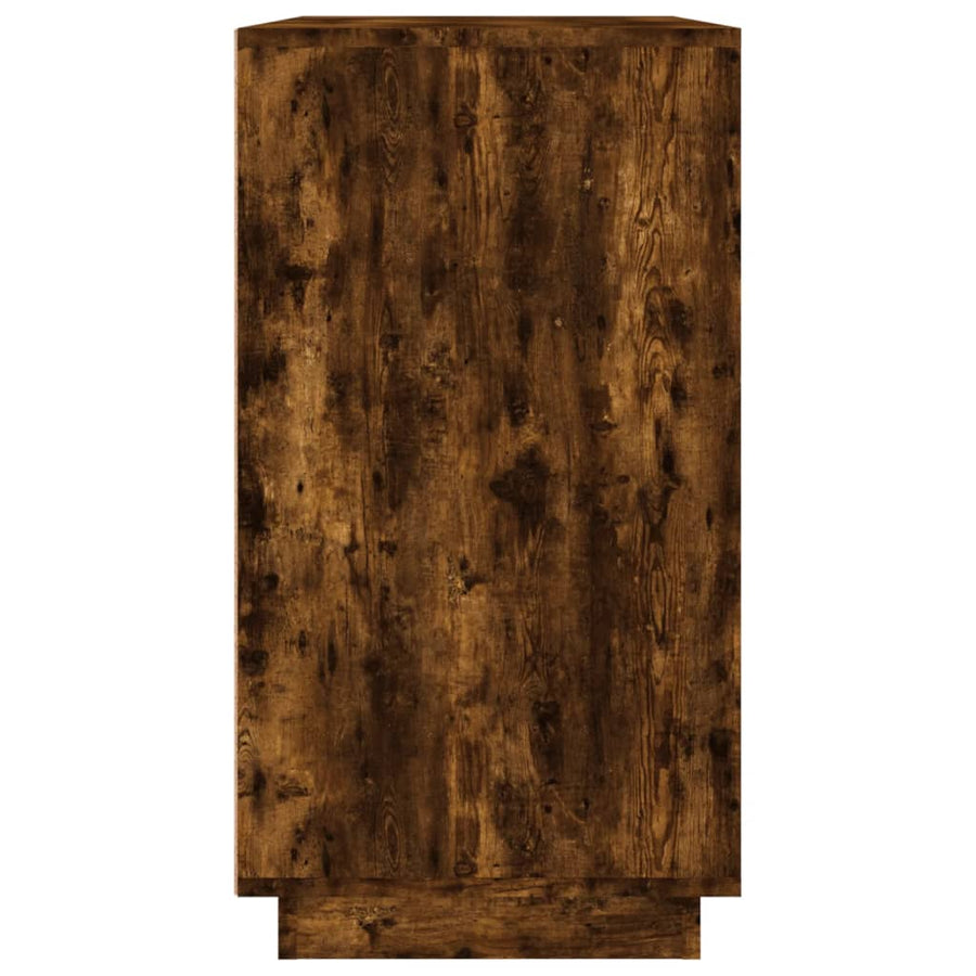 Dressoir 80X34X75 Cm Bewerkt Hout Gerookt Eikenkleurig