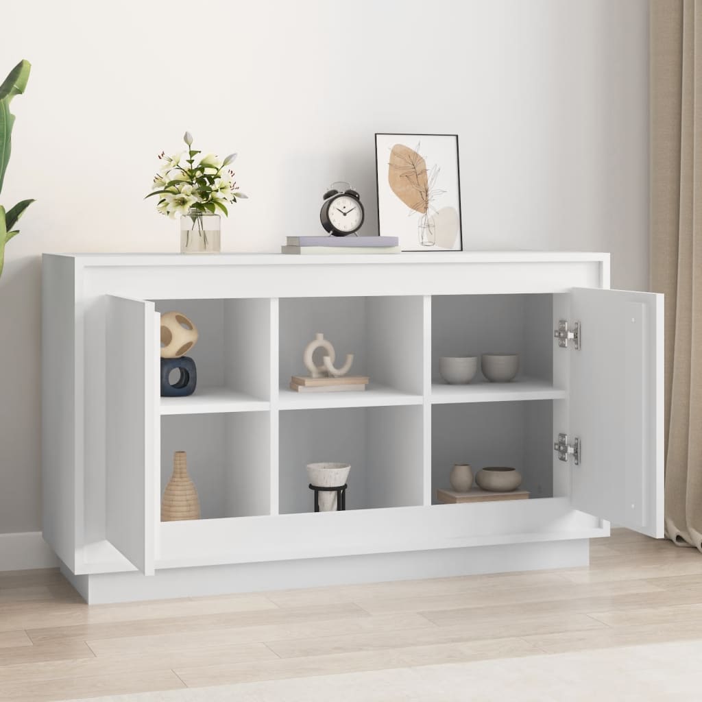 Dressoir 102X35X60 Cm Bewerkt Hout Wit