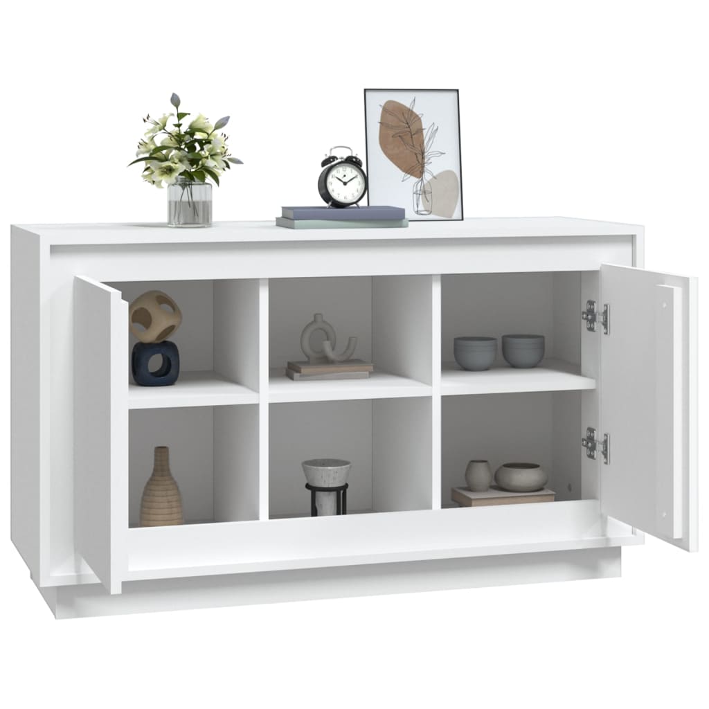 Dressoir 102X35X60 Cm Bewerkt Hout Wit