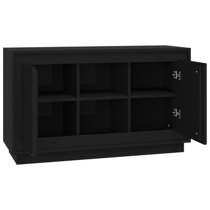 Dressoir 102X35X60 Cm Bewerkt Hout Zwart