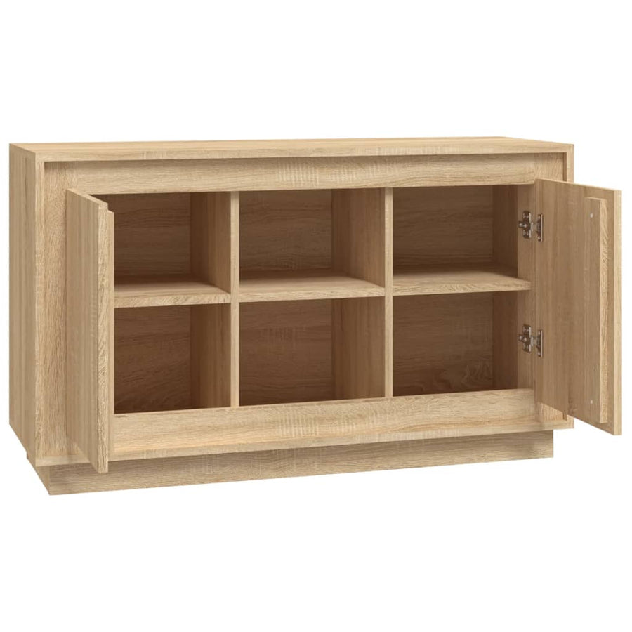 Dressoir 102x35x60 cm bewerkt hout sonoma eikenkleurig Sonoma eiken