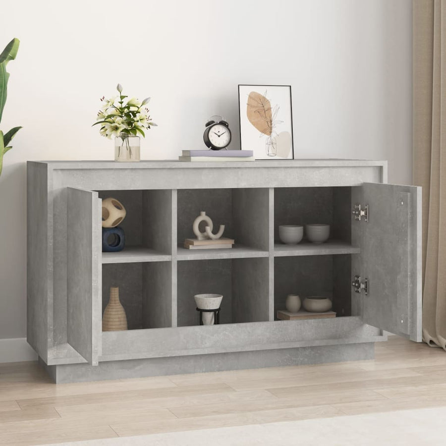 Dressoir 102X35X60 Cm Bewerkt Hout Betongrijs