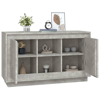 Dressoir 102X35X60 Cm Bewerkt Hout Betongrijs