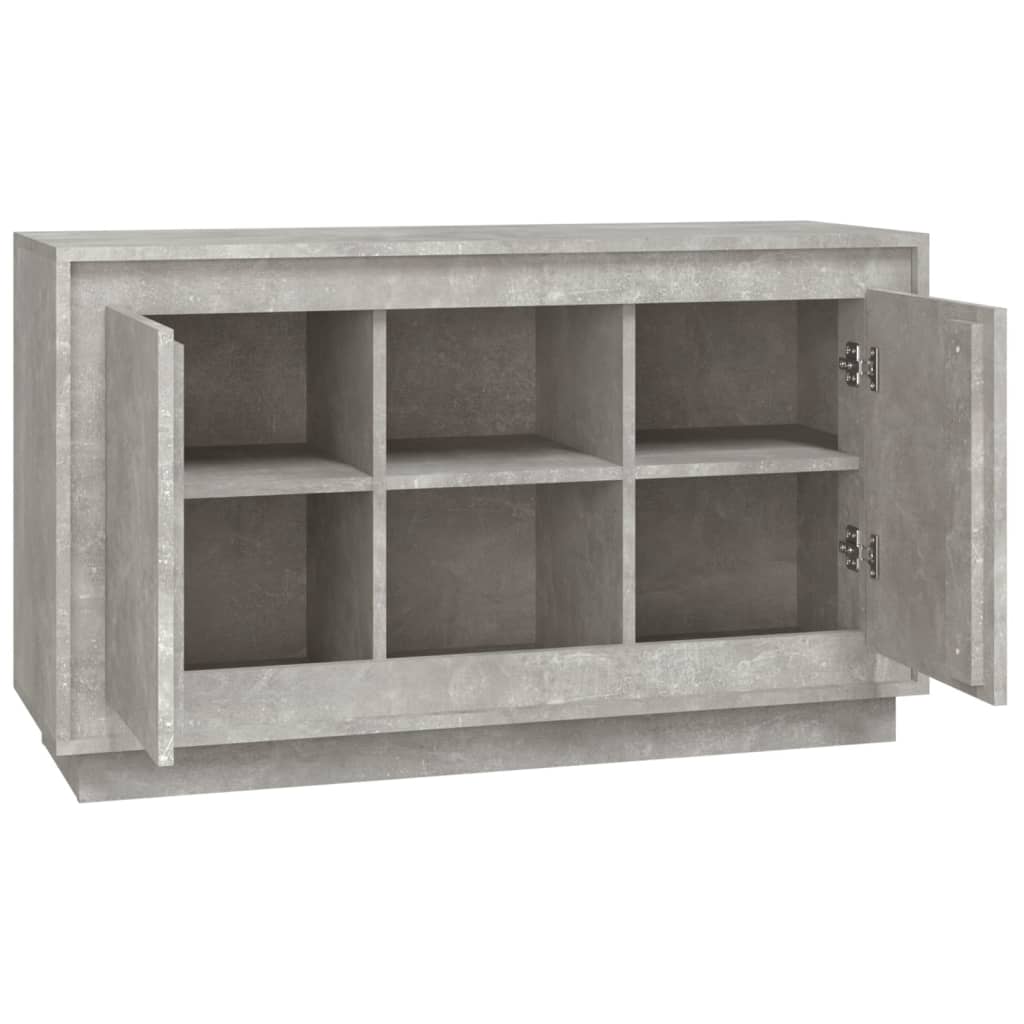 Dressoir 102X35X60 Cm Bewerkt Hout Betongrijs