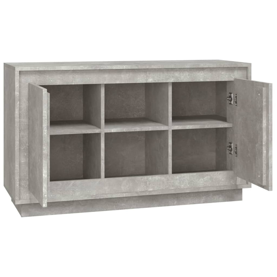 Dressoir 102X35X60 Cm Bewerkt Hout Betongrijs