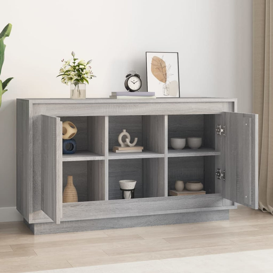 Dressoir 102X35X60 Cm Bewerkt Hout Grijs Sonoma Eikenkleurig